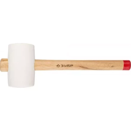 Киянка ЗУБР "МАСТЕР" резиновая белая, с деревянной рукояткой, 0,34кг 20511-340_z01 купить в Надыме