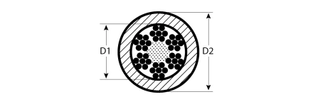 Тросы стальные DIN 3055 в оплетке серия ПРОФЕССИОНАЛ купить в Надыме