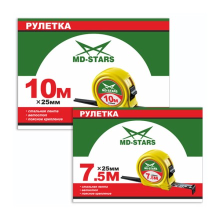 Рулетка измерительная MD-STARS 67-10025 купить в Надыме