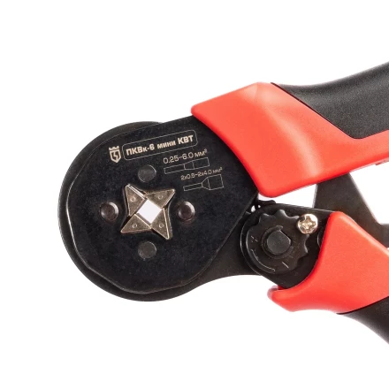 Пресс-клещи КВТ ПКВк-6 мини для опрессовки втулочных наконечников до 6.0 мм (89787) купить в Надыме
