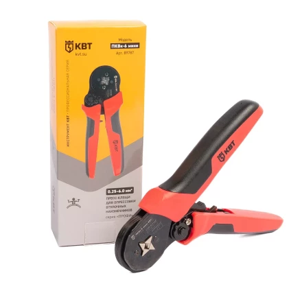 Пресс-клещи КВТ ПКВк-6 мини для опрессовки втулочных наконечников до 6.0 мм (89787) купить в Надыме