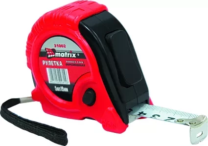 Рулетка Rubber 7,5 м х 25 мм обрезиненный корпус  MATRIX 31001 купить в Надыме