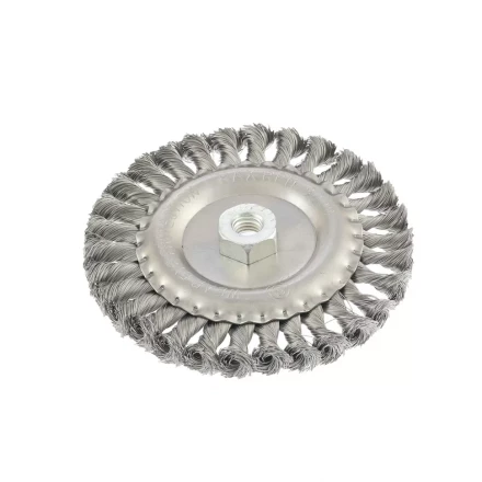 Щетка для УШМ 150 мм М14 плоская крученая проволока 0,8 мм MTX 74645 купить в Надыме