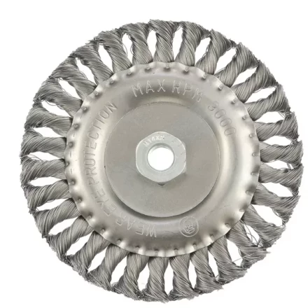 Щетка для УШМ 150 мм М14 плоская крученая проволока 0,8 мм MTX 74645 купить в Надыме