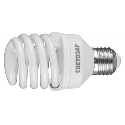 Энергосберегающая лампа СВЕТОЗАР "КОМПАКТ" спираль,цоколь E27(стандарт),Т2,яркий белый свет(4000 К),10000час,20Вт(100) 44454-20_z01 купить в Надыме