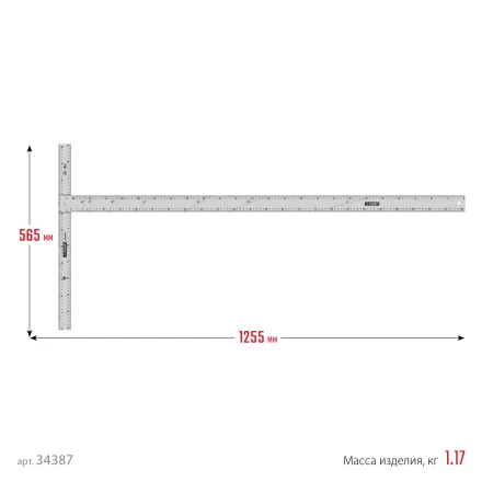 ЗУБР Т-угольник алюминиевый, Профессионал (34387) купить в Надыме