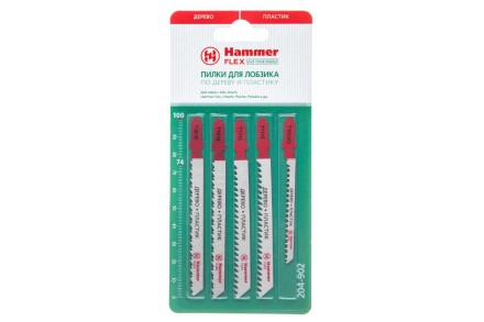 Пилки для лобзика HAMMER JG WD-PL набор No2 (5шт.) купить в Надыме