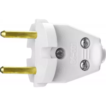 Вилка СИБИН электрическая, разборная, 6А/220В, белая 55152-W купить в Надыме