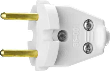 Вилка СИБИН электрическая, разборная, 6А/220В, белая 55152-W купить в Надыме