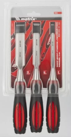 Набор долот-стамесок "Тигровый глаз" плоских 3 штуки 8-16-22 мм MATRIX 24431 купить в Надыме