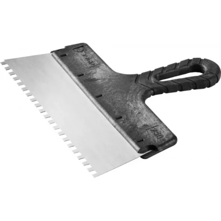 Шпатель ЗУБР "СТАНДАРТ" фасадный, стальное полотно, 250мм, зуб 6х6 10053-25 купить в Надыме