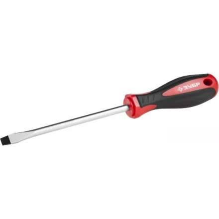 Отвертка ЗУБР "МАСТЕР", Cr-v, эргономичная двухкомпонентная рукоятка, SL8,0x150мм 25061-8.0-150_z03 купить в Надыме