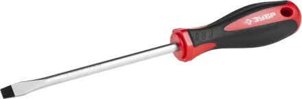 Отвертка ЗУБР "МАСТЕР", Cr-v, эргономичная двухкомпонентная рукоятка, SL8,0x150мм 25061-8.0-150_z03 купить в Надыме