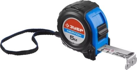 Рулетка ЗУБР "НЕЙЛОН", нейлоновое покрытие, упрочненное полотно, ударопрочный обрезиненный корпус, 5м/25мм 34056-05-25_z01 купить в Надыме