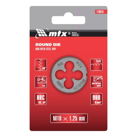 Плашка Matrix М10 х 1.25 мм, Р6М5, 770919 купить в Надыме