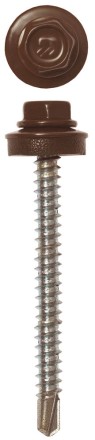 Саморезы ЗУБР &quot;ПРОФЕССИОНАЛ&quot; окраш., RAL 8017 шокол.-коричн., для крепл. кров. матер. к дерев. обреш., 4.8х50мм, 1200шт 4-300310-48-050-8017 купить в Надыме