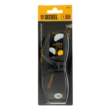 Очки защитные открытые Denzel 89200, поликарбонатные, дымчатая линза купить в Надыме