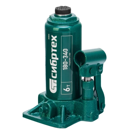 Домкрат гидравлический бутылочный Сибртех 50804, 6 т, 180-340 мм купить в Надыме