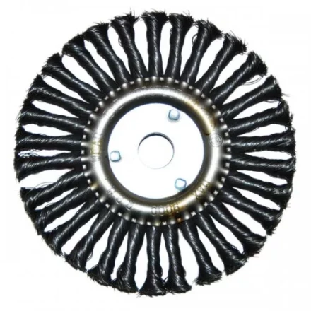 Щетка для УШМ Ф22,2/178 мм дисковая сталь витая Энкор 51586 купить в Надыме