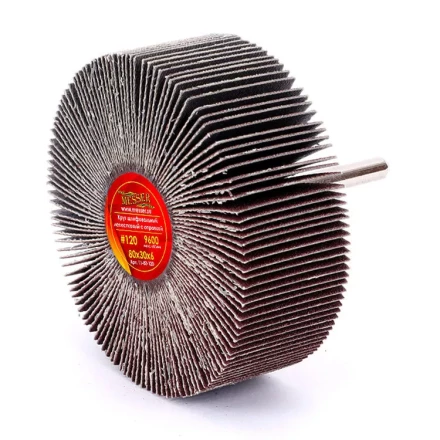 Круг MESSER шлифовальный лепестковый с оправкой (на шпильке) 80х30х6  #120 купить в Надыме