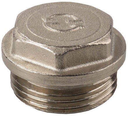 Заглушка GENERAL FITTINGS, 6-ти гранная головка с прижимной шайбой, латунь, наружная резьба, 1&quot; 51100-1 купить в Надыме