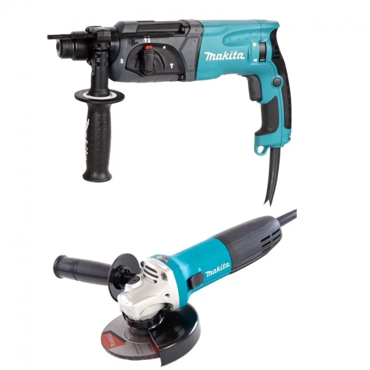 Набор инструмента Makita DK0120 (УШМ GA5030+ перфоратор HR2470) купить в Надыме