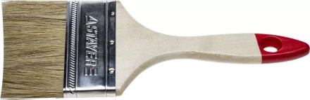Кисть плоская STAYER "UNIVERSAL-STANDARD", светлая натуральная щетина, деревянная ручка, 75мм 0101-075 купить в Надыме