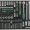 Набор головок торцевых 1/4" 3/8" 1/2"DR 81предмет вставок бит-40предметов EVAложемент Jonnesway S04H45121SV 49275 купить в Надыме