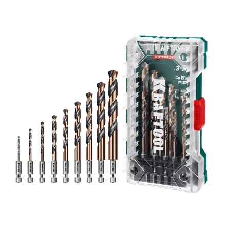 Набор сверл по металлу, хвостовик НЕХ-1/4, сталь М35-Со5% 29652-H10 купить в Надыме