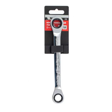 Ключ накидной трещоточный, 12 х 14мм, CrV, зеркальный хром Matrix 14499 купить в Надыме