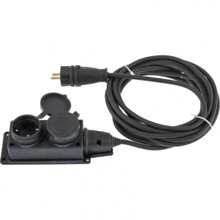 Удлинитель электрический силовой 10 м 2 розетки КГ 3 х 1,5 мм 16 А тип УХЗ-16 Россия Denzel 96020 купить в Надыме