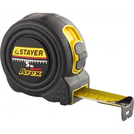 Рулетка STAYER &quot;PROFI&quot; &quot;AREX&quot;, двухкомпонентный противоударный корпус, упрочненное полотно, 5м/19мм 3410-05_z01 купить в Надыме