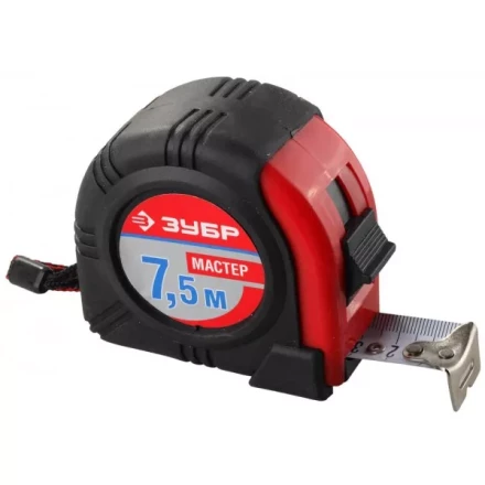 Рулетка ЗУБР "МАСТЕР", обрезиненный корпус, 7,5мх25мм 34055-08-25_z01 купить в Надыме