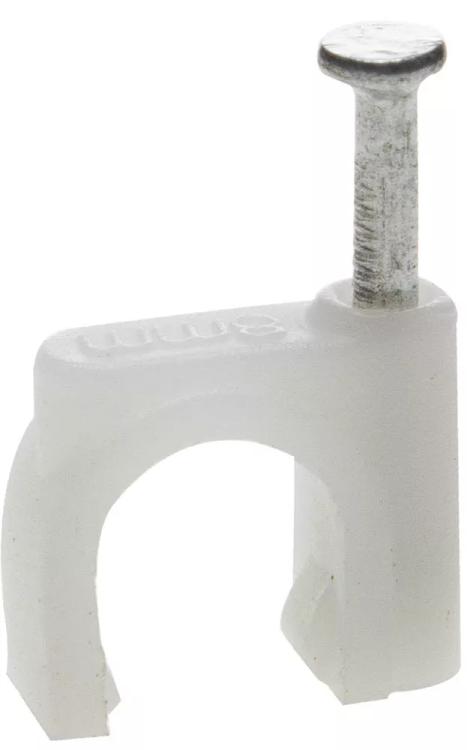 ЗУБР "МАСТЕР". Скоба-держатель для круглого кабеля, с оцинкованным гвоздем, 7 мм, 50 шт 45111-07 купить в Надыме