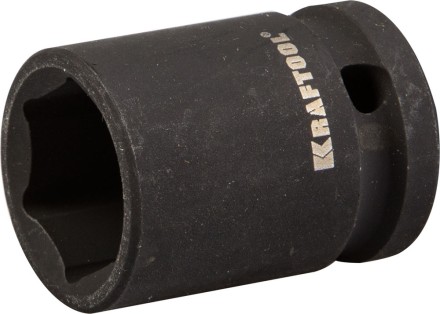 Торцовая головка KRAFTOOL &quot;INDUSTRIE QUALITAT&quot; ударная (1/2&quot;), FLANK, Cr-Mo, фосфатированная, 19 мм 27940-19_z01 купить в Надыме