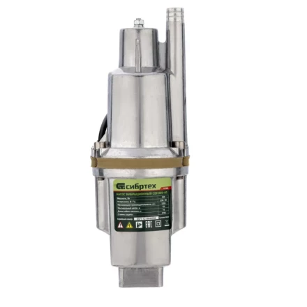 Вибрационный насос СВН300-40, верхний забор, 300 Вт, напор 75 м, 1200 л/ч, кабель 40 м Сибртех 99304 купить в Надыме
