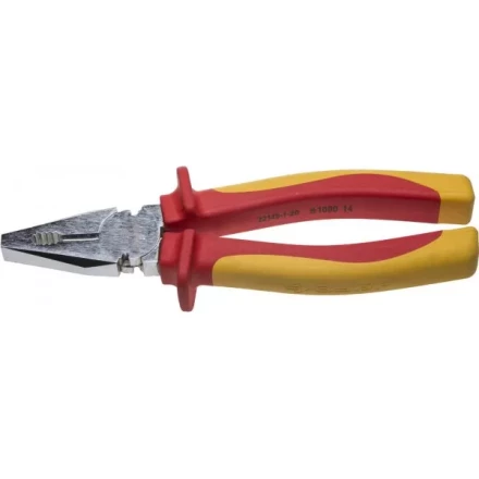 Плоскогубцы ЗУБР "ПРОФЕССИОНАЛ" "ПРОФИЭЛЕКТРИК", диэлектрические комбинированные, двухкомп рукоятка,  до ~1000В, 200мм 22145-1-20 купить в Надыме