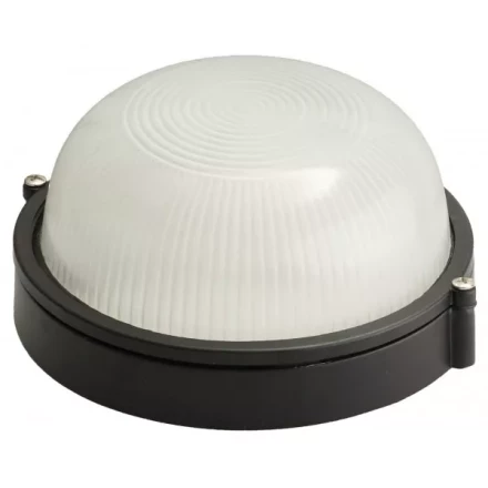 Светильник уличный СВЕТОЗАР влагозащищенный, круг, цвет черный, 60Вт SV-57251-B купить в Надыме