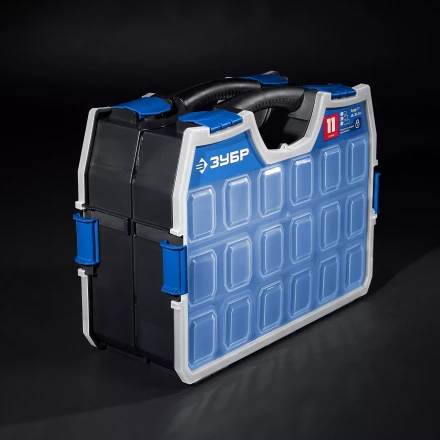 ЗУБР АМУР-11, 462 х 365 х 92 мм, Пластиковый органайзер со съемными лотками (38042-11) купить в Надыме