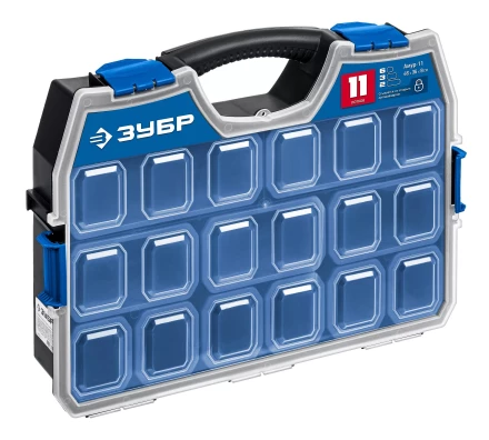 ЗУБР АМУР-11, 462 х 365 х 92 мм, Пластиковый органайзер со съемными лотками (38042-11) купить в Надыме