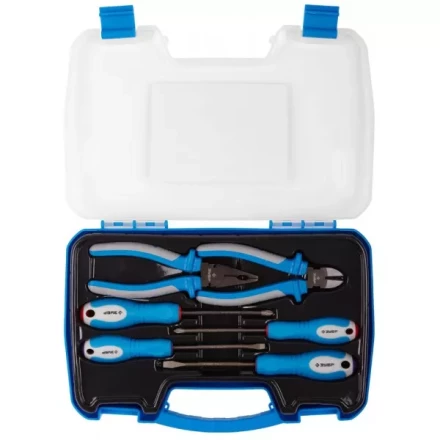 Набор ЗУБР "ЭКСПЕРТ" Плоскогубцы 2201-1-18, бокорезы 2201-5-16, отвертки SL: 5.5, 6, PH: 1, 2, 6 предметов 2201-H6_z01 купить в Надыме