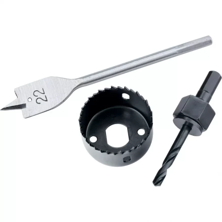 Набор для установки врезных замков 22 мм/54 мм (перовое сверло/кольцевая пила) MTX 704949 купить в Надыме