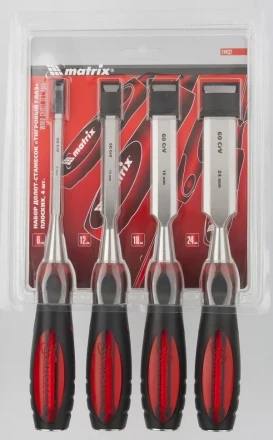 Набор долот-стамесок "Тигровый глаз" плоских 4 штуки 6-12-18-24 мм MATRIX 24432 купить в Надыме