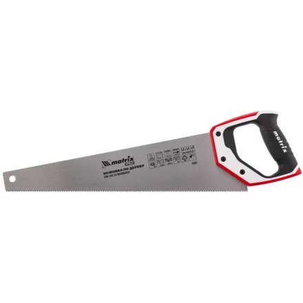 Ножовка по дереву 450 мм каленый зуб 3D 11-12TPI  трехкомпонентная рукоятка PRO MATRIX 23583 купить в Надыме