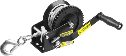 Лебедка ручная барабанная STAYER &quot;MASTER&quot;, тяговая, тросовая, 0,7т, 8м 43112-0.7 купить в Надыме