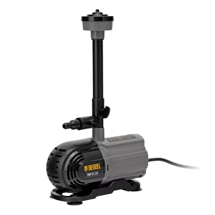 Насос фонтанный FNP31-24, 31 Вт, подъем 2,4 м, 1500 л/ч, колокольчик/2 каскада/гейзер Denzel 99031 купить в Надыме