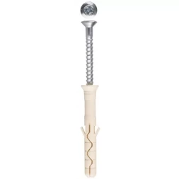 Дюбель-гвоздь ЗУБР "ПРОФЕССИОНАЛ" нейлоновый, потайный бортик, 8 x 60 мм, 60 шт 4-301375-08-060