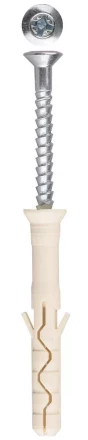 Дюбель-гвоздь ЗУБР "ПРОФЕССИОНАЛ" нейлоновый, потайный бортик, 8 x 60 мм, 60 шт 4-301375-08-060 купить в Надыме