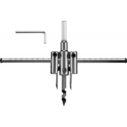 Сверло ЗУБР "МАСТЕР" регулируемое по дереву, двухрезцовое "Балеринка", d=40-200мм, 1-30мм, в блистере 29440-200 купить в Надыме