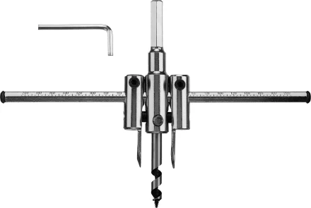 Сверло ЗУБР "МАСТЕР" регулируемое по дереву, двухрезцовое "Балеринка", d=40-200мм, 1-30мм, в блистере 29440-200 купить в Надыме